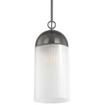Emory Pendant - Old Bronze / Clear Ribbed