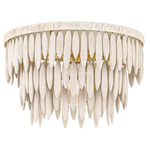 Tiffany Ceiling Light - Aged Brass / White Wash