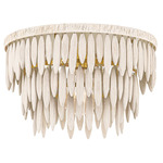 Tiffany Ceiling Light - Aged Brass / White Wash