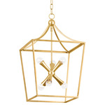 Kendall Lantern Pendant - Gold Leaf