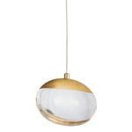 Athena Pendant - Matte Black / Brass / Crystal