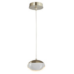 Athena Pendant with Canopy - Brushed Nickel / Crystal