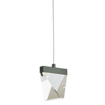 Atlas Pendant with Canopy - Matte Black / Crystal