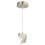 Atlas Pendant with Canopy - Brushed Nickel / Crystal