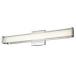 Bend Bathroom Vanity Light - Chrome / Frosted