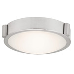 Halo Low Profile Ceiling Light - Brushed Nickel / Frosted
