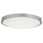 Halo Low Profile Ceiling Light - Brushed Nickel / Frosted