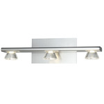 Jet Bathroom Vanity Light - Brushed Nickel / Clear