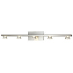 Jet Bathroom Vanity Light - Brushed Nickel / Clear
