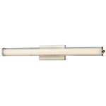 Macie Fluted Bathroom Vanity Light - Brushed Nickel / Clear