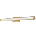 Macie Fluted Bathroom Vanity Light - Brushed Brass / Clear