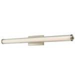 Macie Fluted Bathroom Vanity Light - Brushed Nickel / Clear
