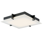 Matrix Square Ceiling Light - Black / Frosted