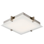 Matrix Square Ceiling Light - Brushed Nickel / Frosted
