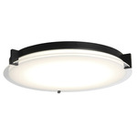 Matrix Round Ceiling Light - Black / Frosted