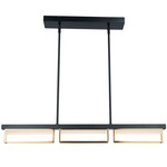 Pane Linear Pendant - Matte Black / Bronze / Frosted