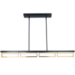 Pane Linear Pendant - Matte Black / Bronze / Frosted