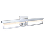 Pane Bathroom Vanity Light - Chrome / Frosted