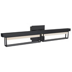 Pane Bathroom Vanity Light - Black / Frosted