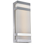 Proton Indoor/Outdoor Wall Sconce - Stainless Steel / Frosted