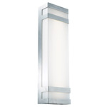 Proton Indoor/Outdoor Wall Sconce - Stainless Steel / Frosted