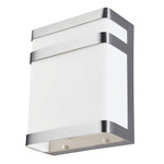 Sentinel Wall Sconce - Stainless Steel / White