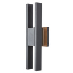 Slate Outdoor Wall Sconce - Matte Black / White