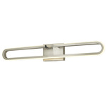 Speedway Bathroom Vanity Light - Brushed Nickel / White