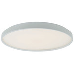 Tambourine Semi Flush Ceiling Light - White / Frosted