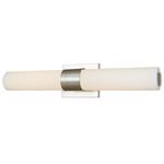 Turbo Bathroom Vanity Light - Brushed Nickel / Opal