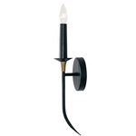 Amara Wall Sconce - Matte Black / Aged Brass