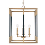 Bleeker Chandelier - Aged Brass / Black