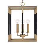 Bleeker Chandelier - Aged Brass / Black