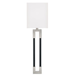 Bleeker Wall Sconce - Polished Nickel / Black / White