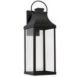 Bradford Outdoor Wall Lantern - Black / Clear