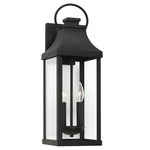 Bradford Outdoor Wall Lantern - Black / Clear