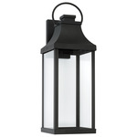 Bradford Outdoor Wall Lantern - Black / Clear