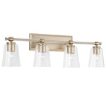 Breigh Bathroom Vanity Light - Champagne Gold / Clear