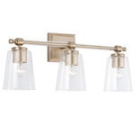 Breigh Bathroom Vanity Light - Champagne Gold / Clear