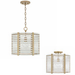 Brynn Dual Mount Pendant - Aged Brass