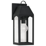 Burton Wall Lantern - Black / Clear