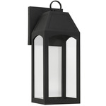 Burton Wall Lantern - Black / Clear