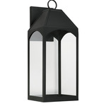 Burton Wall Lantern - Black / Clear