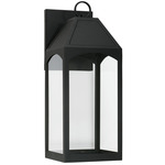 Burton Wall Lantern - Black / Clear