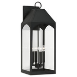 Burton Wall Lantern - Black / Clear