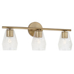 Dena Bathroom Vanity Light - Aged Brass / Clear