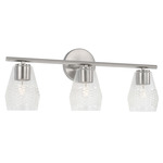 Dena Bathroom Vanity Light - Brushed Nickel / Clear