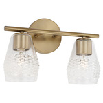 Dena Bathroom Vanity Light - Aged Brass / Clear