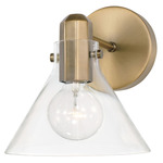 Greer Wall Sconce - Aged Brass / Clear
