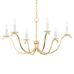 Jaclin Chandelier - Gold Leaf